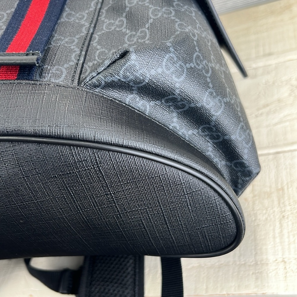 Gucci Double Pocket Backpack GG Coated Canvas Large ✅ COA Included - Picture 9 of 16